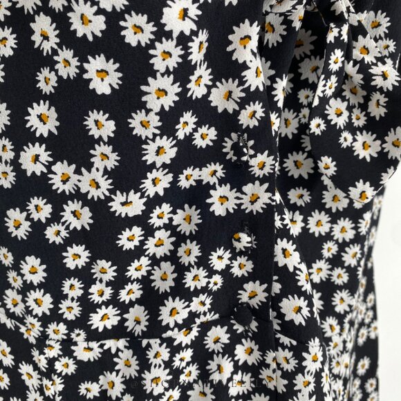 Sézane Women's Norabel Daisies Floral Button Down Mini Dress Sz 40 (US 8), Black - Picture 8 of 13